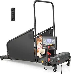 Goplus Dog Treadmill – Electric Indoor Running Machine for Small & Medium Dogs, Remote Control & LED Display