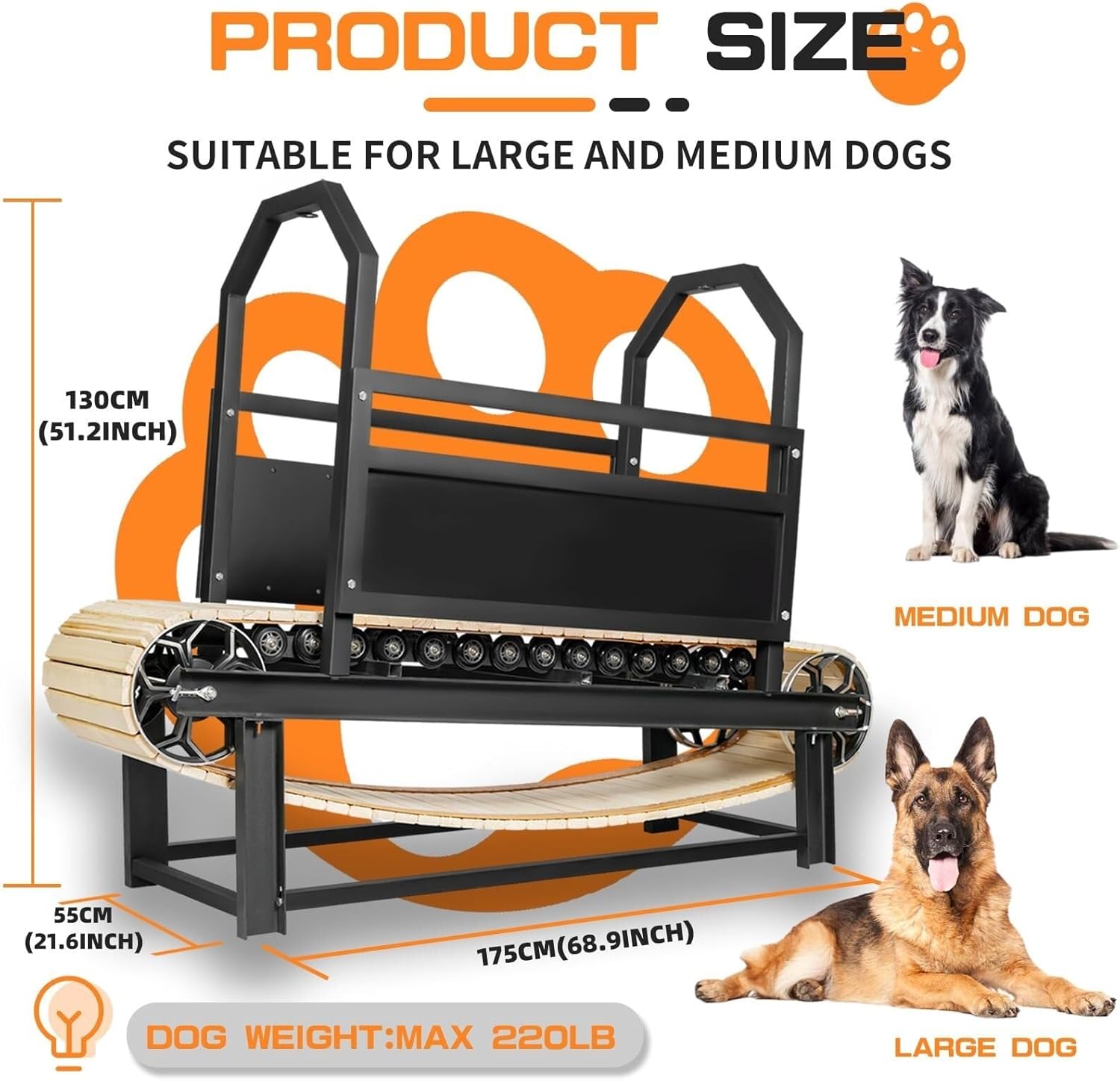 ZYMEN 2026 Dog Treadmill – Non‑Electric Slatmill for Large & Medium Dogs, Indoor/Outdoor Fitness - Image 3