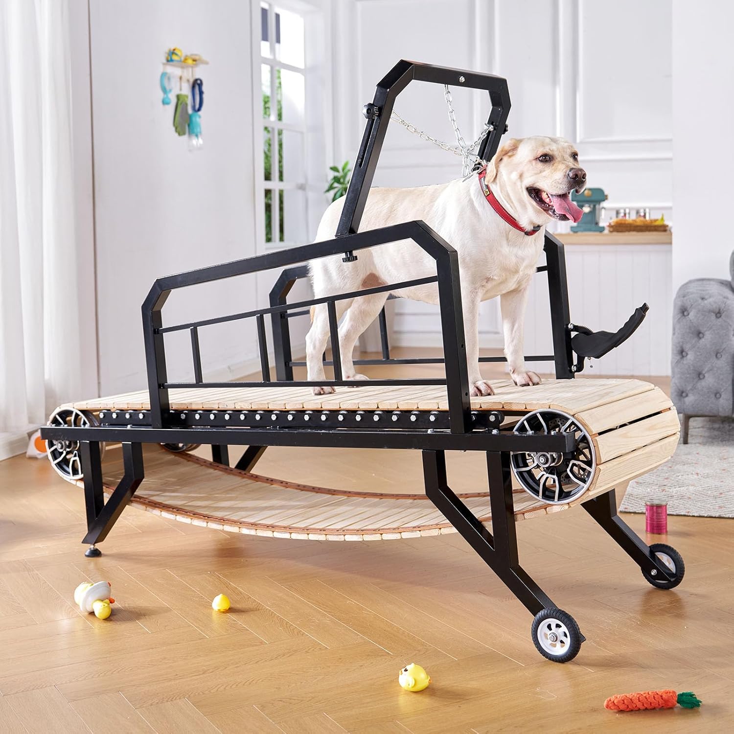 SPECRAFT 2026 Dog Treadmill – Non‑Electric Slatmill for Medium & Large Dogs, Handbrake Control, Supports 330 lbs - Image 4