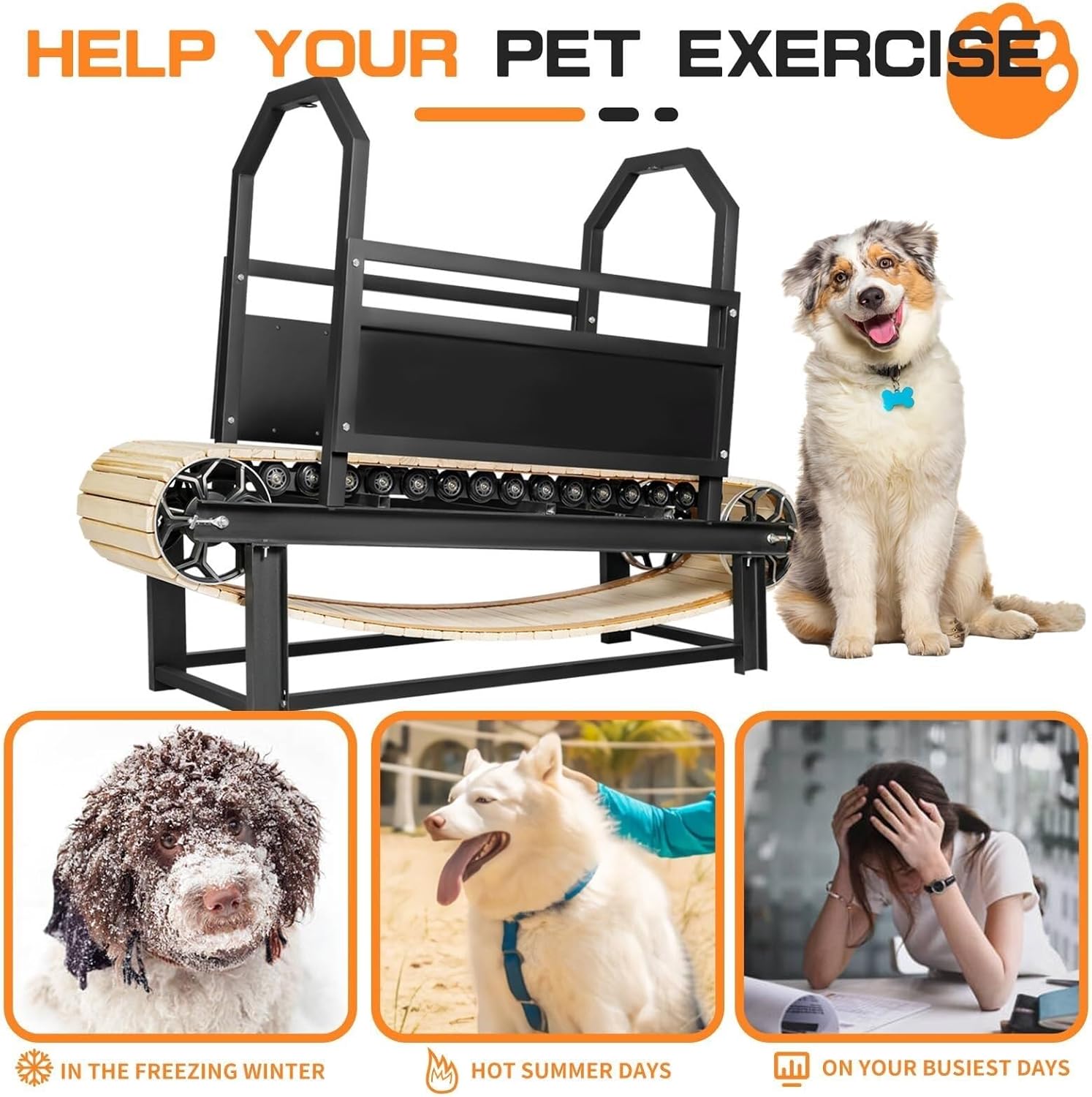 ZYMEN 2026 Dog Treadmill – Non‑Electric Slatmill for Large & Medium Dogs, Indoor/Outdoor Fitness - Image 4