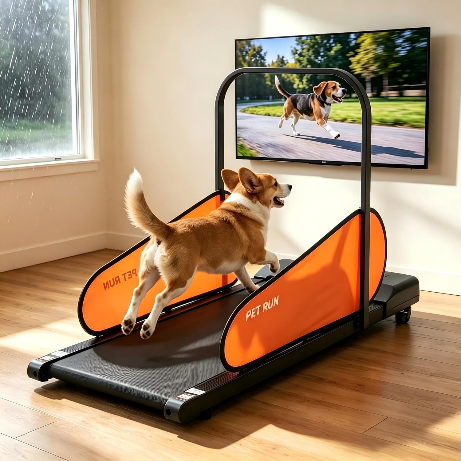 GYMAX 2026 Dog Treadmill – 3‑in‑1 Pet Runner with Remote, LED Display, Adjustable Incline & Preset Programs - Image 4