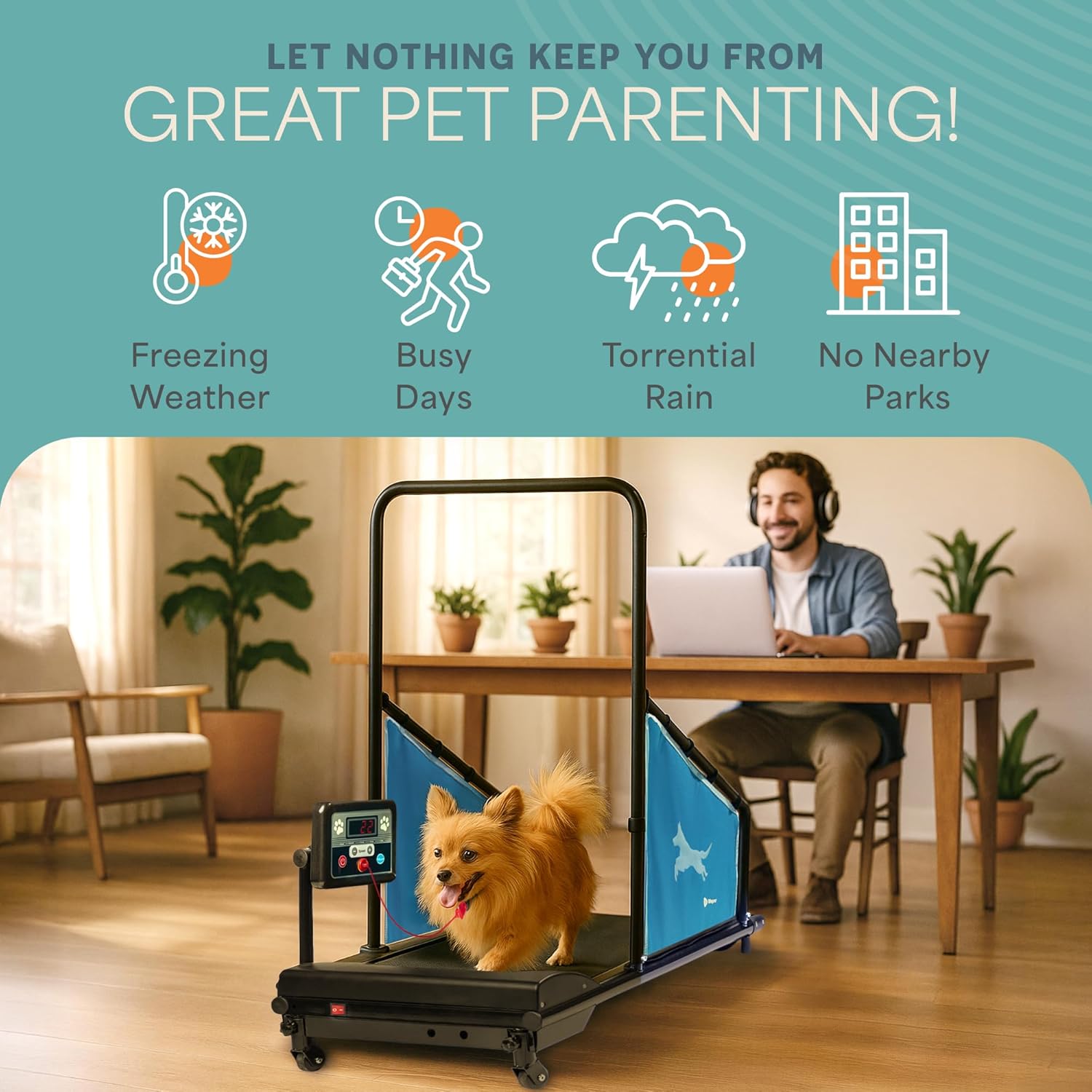 LifePro 2026 Dog Treadmill – Electric Indoor Running Machine for Small & Medium Dogs, Supports 130 lbs - Image 4