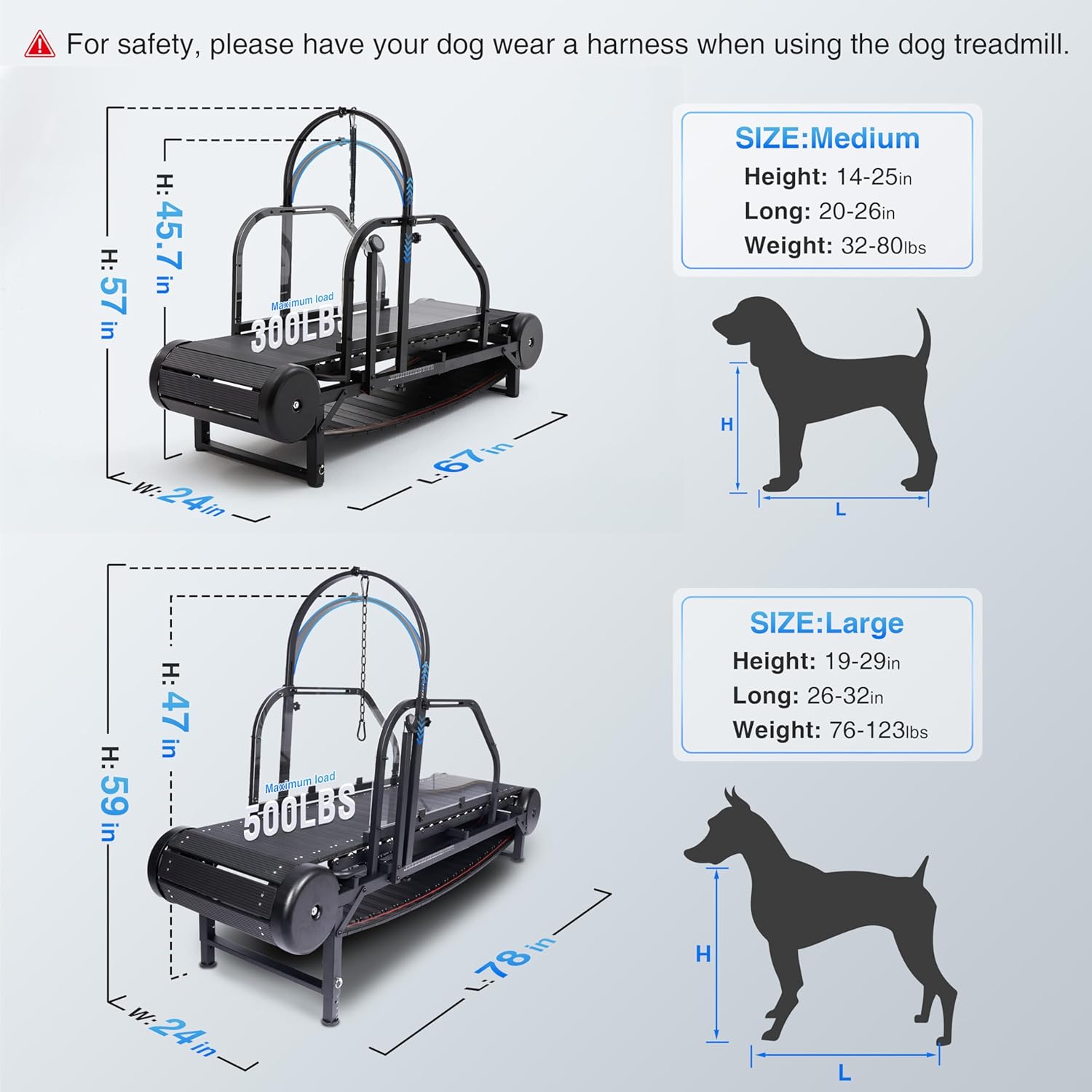 Moysoon 2026 Medium Dog Treadmill – Non‑Electric Slatmill with Foot Brake, Adjustable Incline, Supports 300 lbs - Image 8
