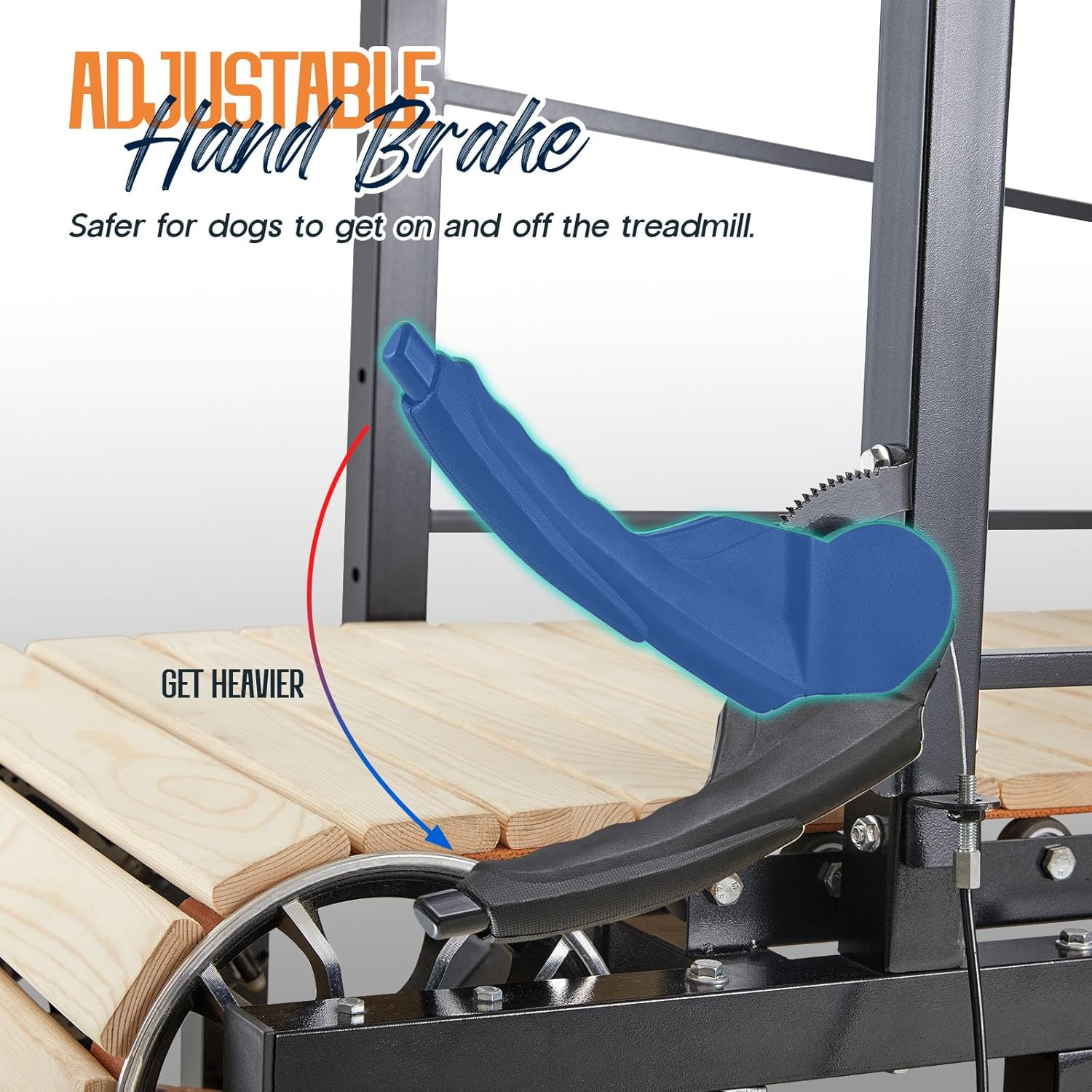 SPECRAFT 2026 Dog Treadmill – Non‑Electric Slatmill for Medium & Large Dogs, Handbrake Control, Supports 330 lbs - Image 7