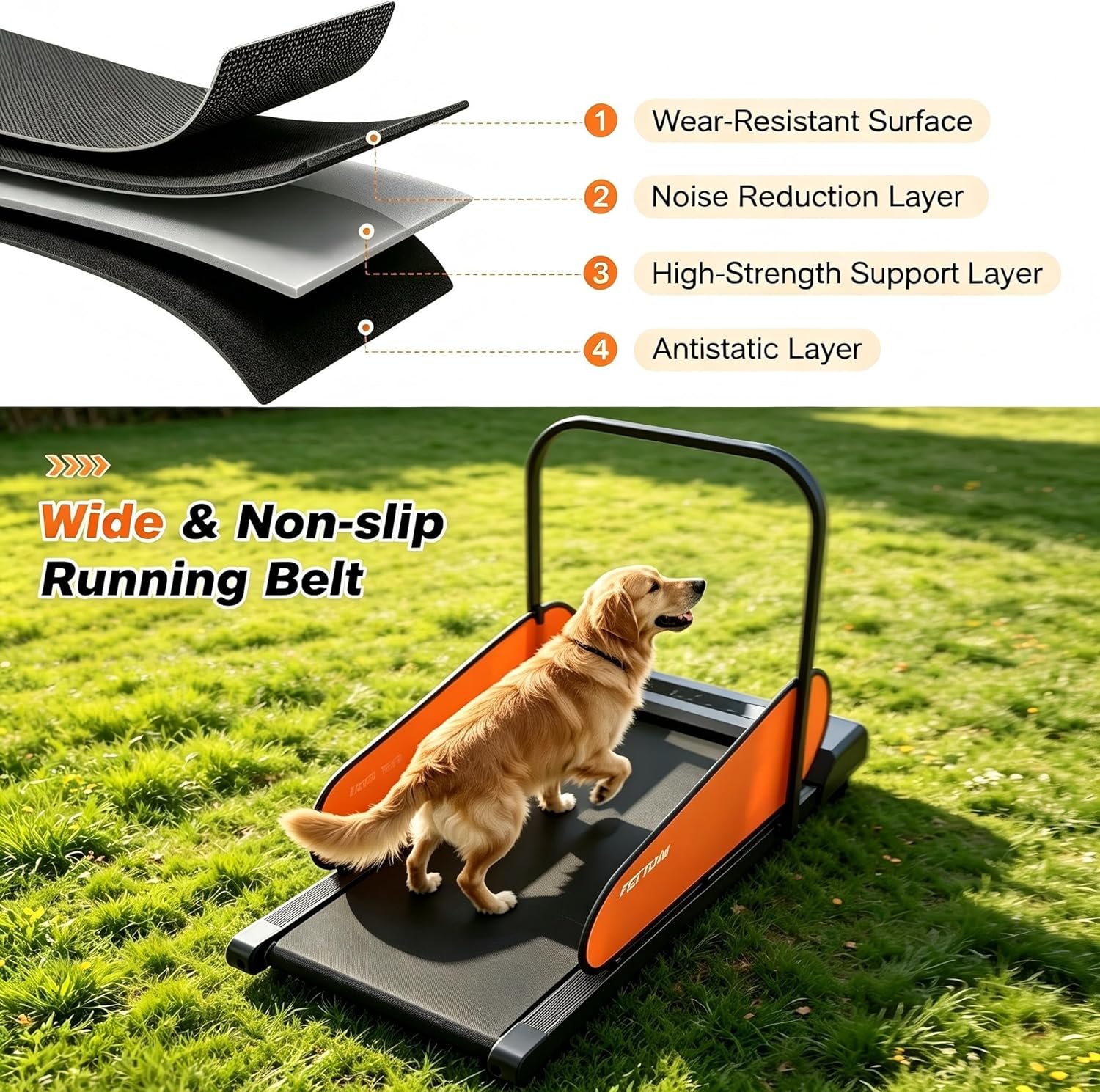 GYMAX 2026 Dog Treadmill – 3‑in‑1 Pet Runner with Remote, LED Display, Adjustable Incline & Preset Programs - Image 2